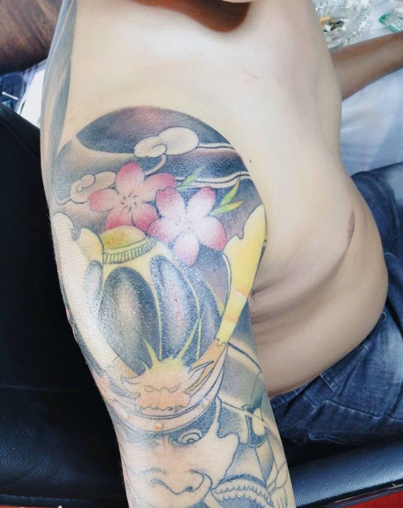 上点色纹身图片_新传统纹身图案