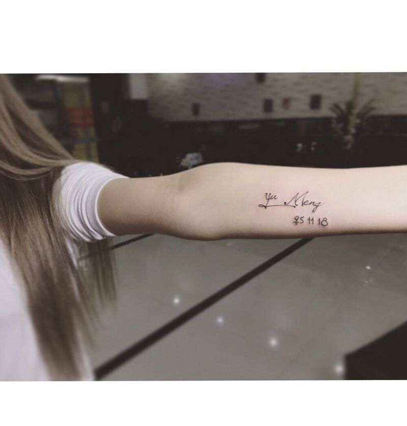 ——纹身图片_成品手臂清新几何字符纹身图案