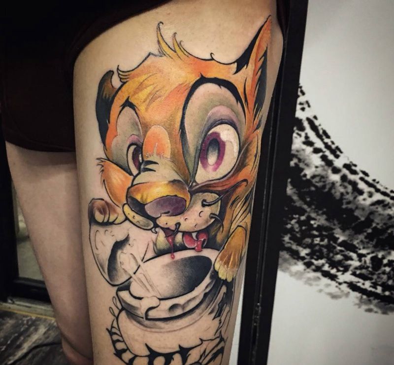 老虎啊纹身图片