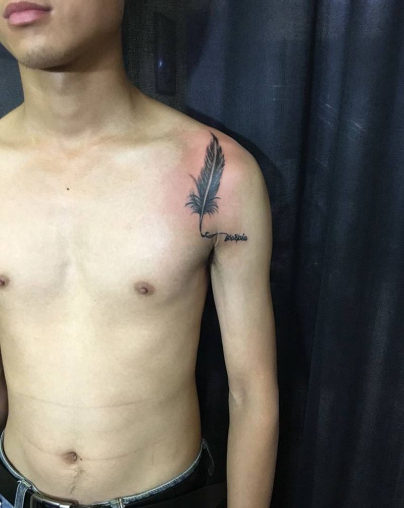 羽毛纹身图片