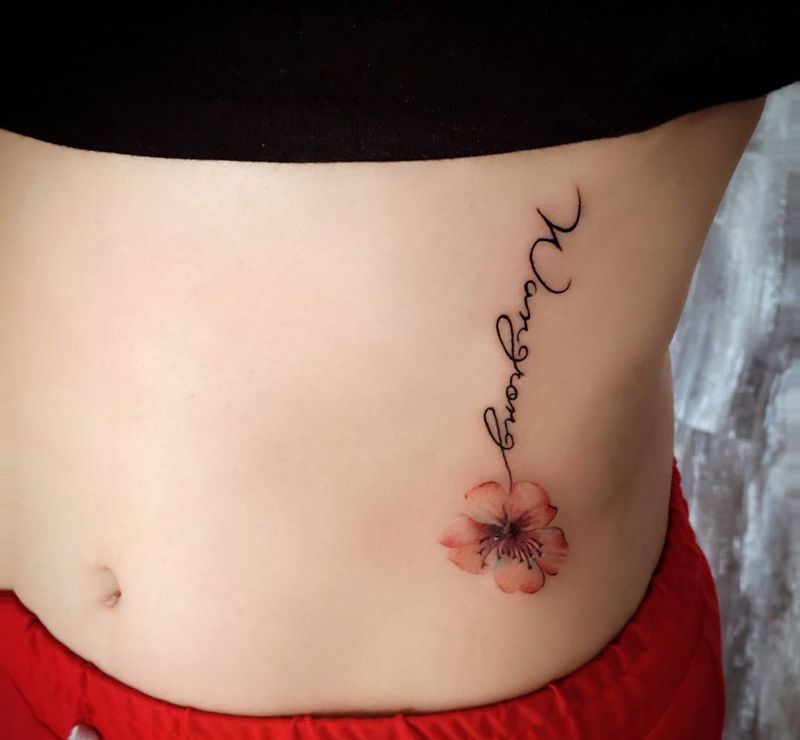 花，遮盖疤痕纹身图片