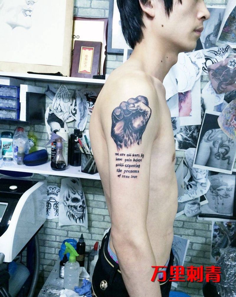 抗议纹身图片