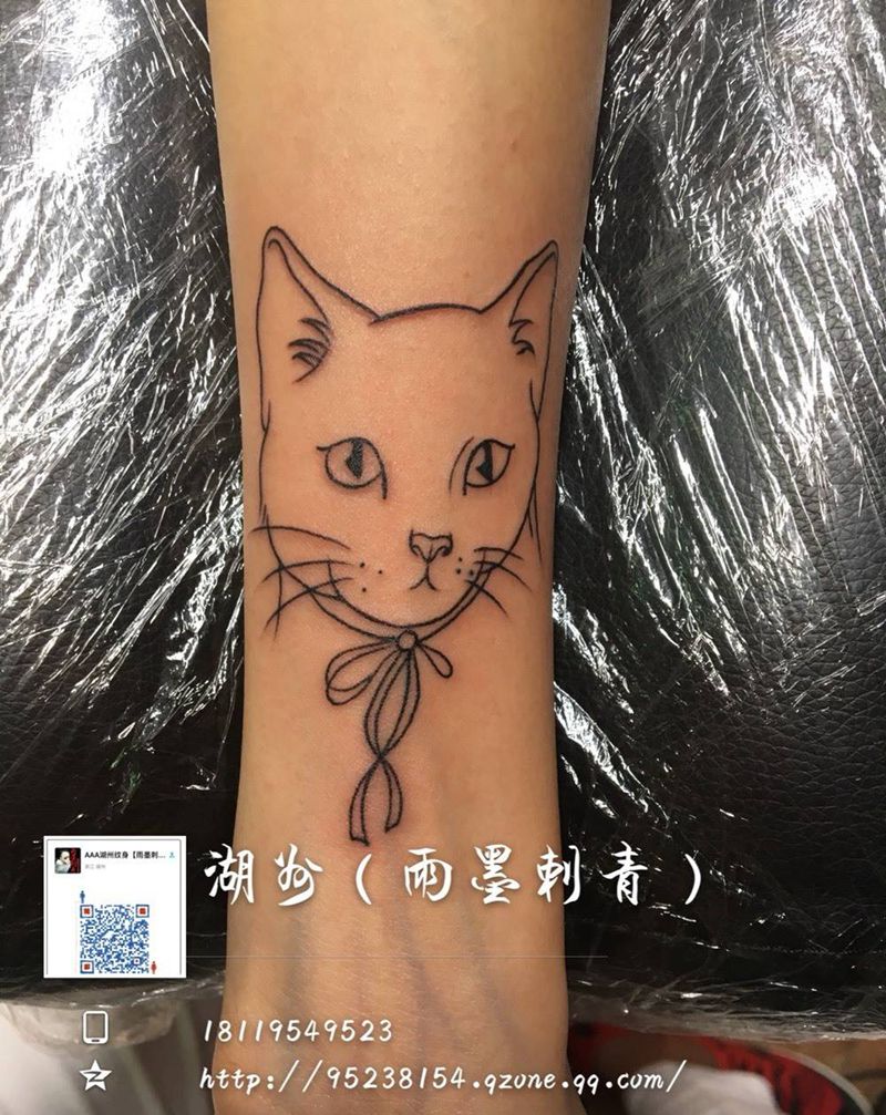 猫纹身图片