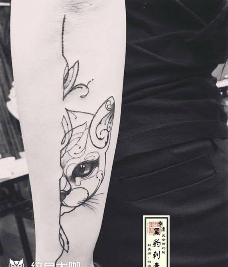 猫纹身图片
