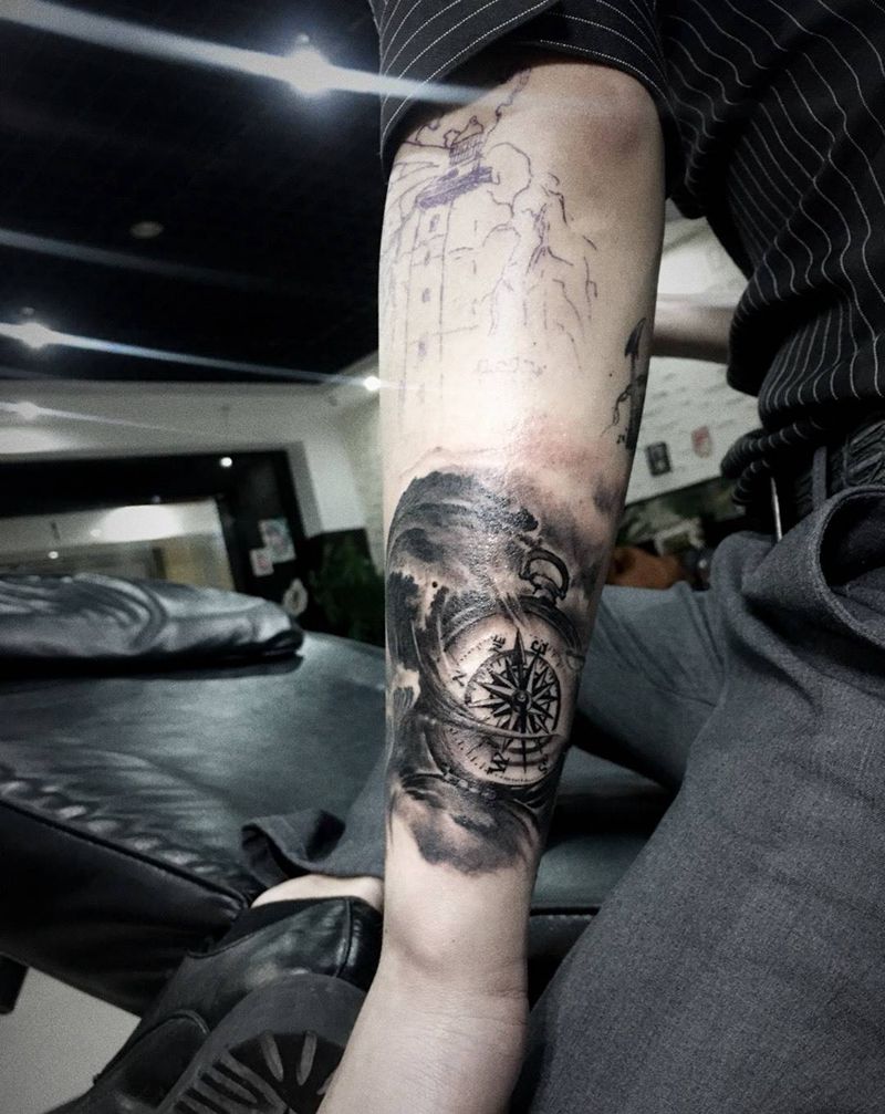 欧美风格纹身图片_成品手部欧美字符静物几何图腾原创纹身图案