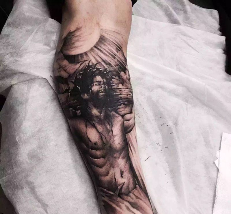 欧美，上帝纹身图片