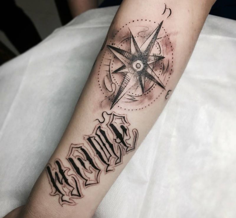 Home纹身图片_成品手臂欧美字符纹身图案