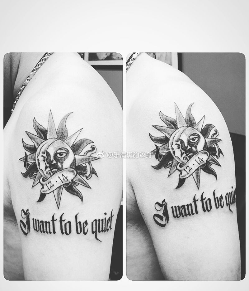 太阳公公纹身图片