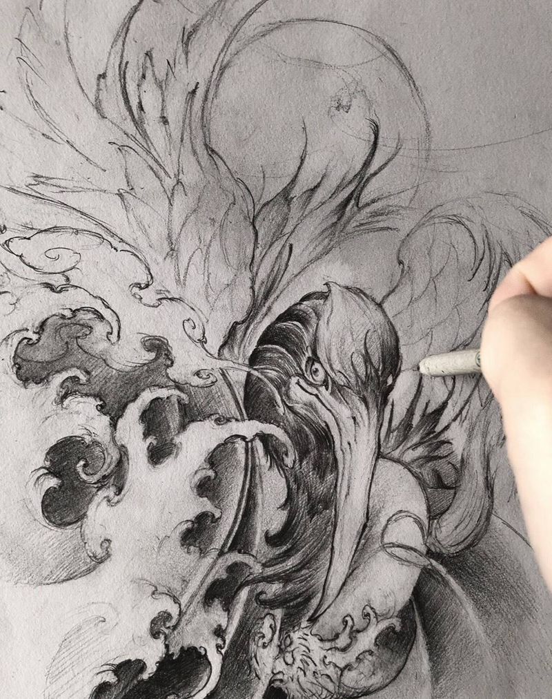 稿子纹身图片_手稿纹身图案