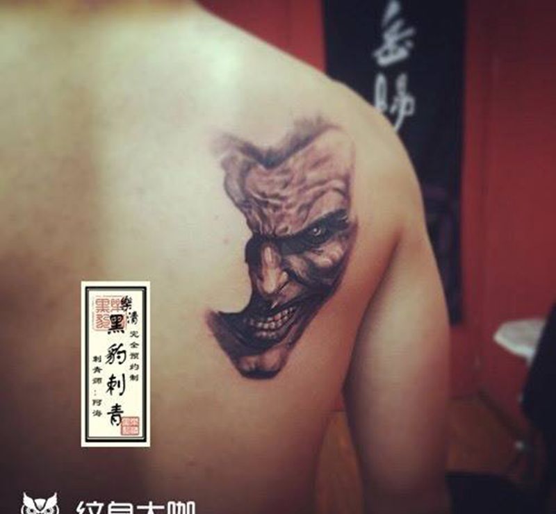 小丑半成品纹身图片