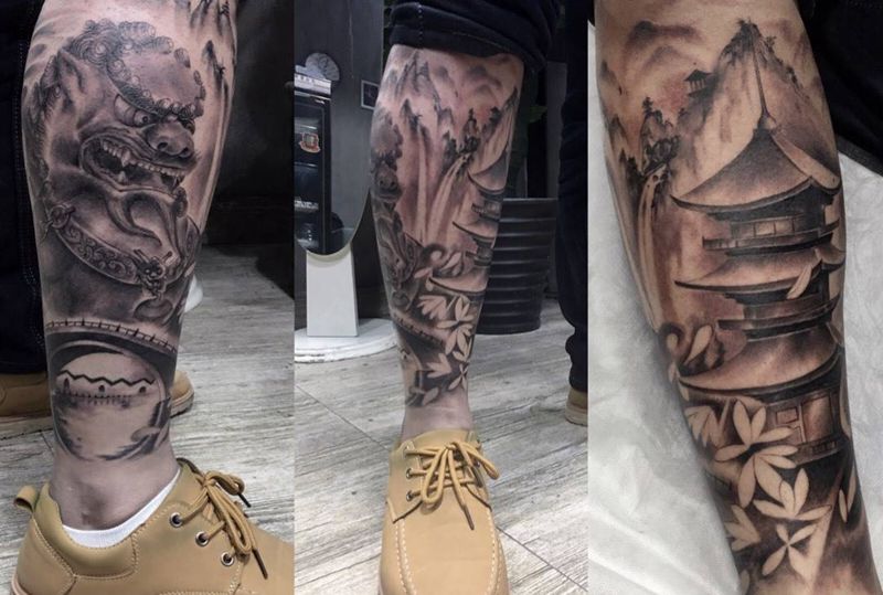 天王盖地虎纹身图片