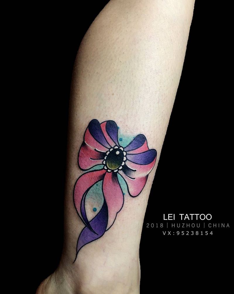 蝴蝶结纹身图片