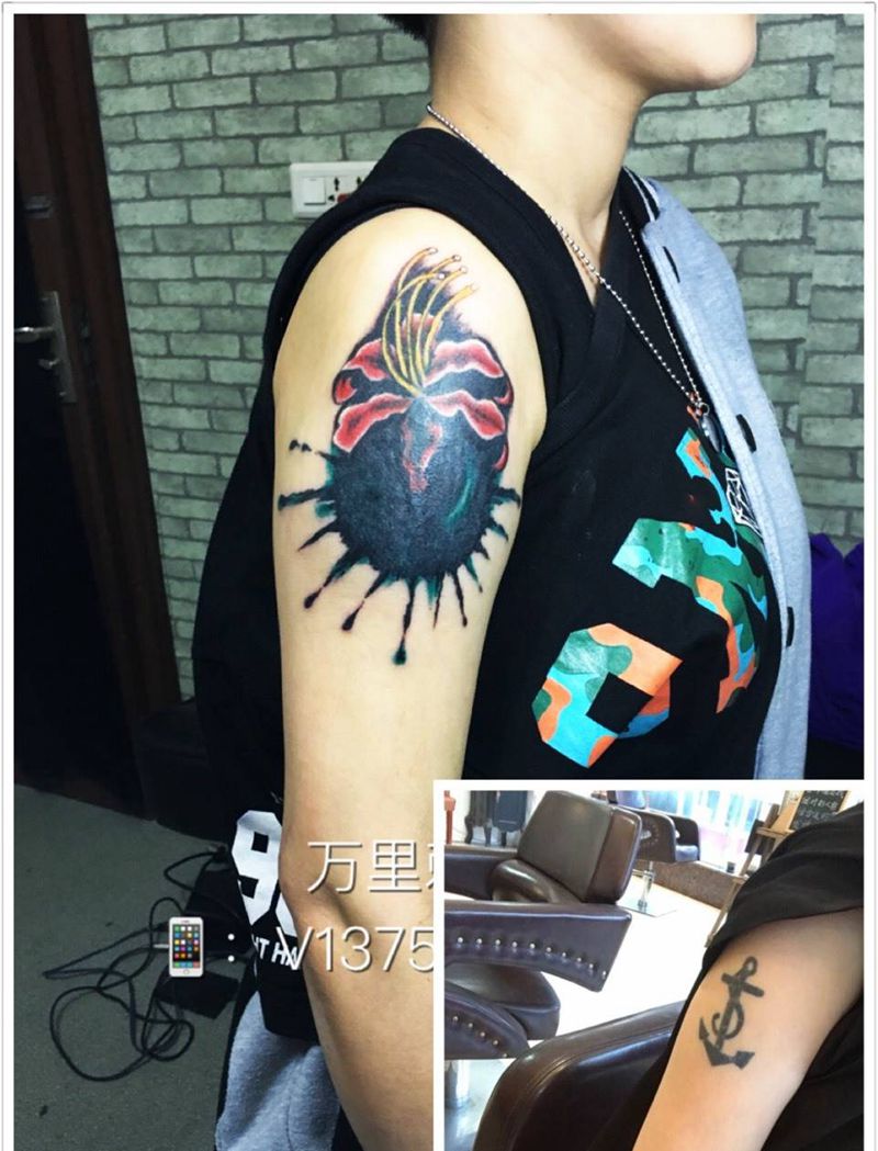 遮盖纹身图片