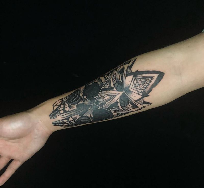 黑暗骷髅纹身图片