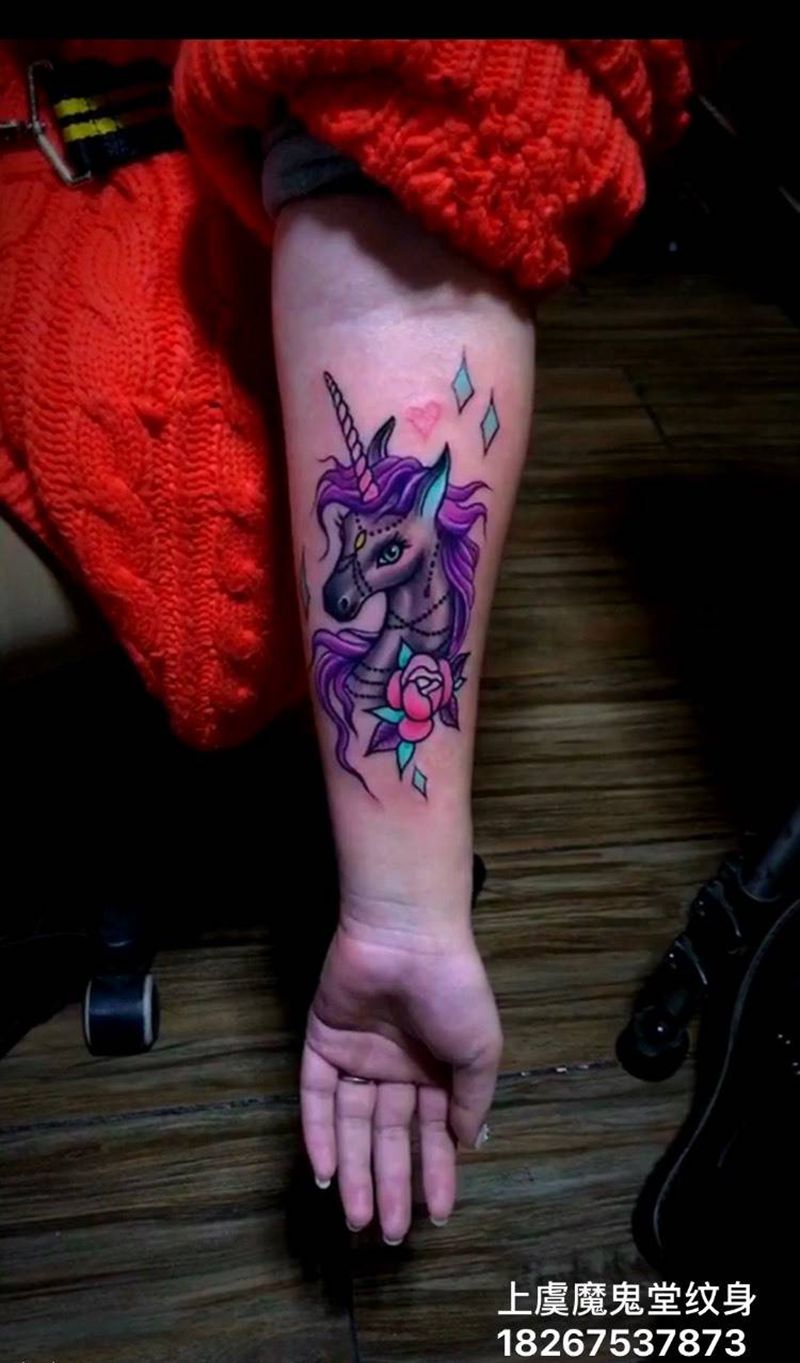 独角兽纹身图片