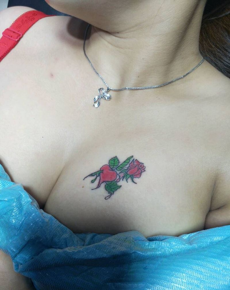 大美胸纹身图片