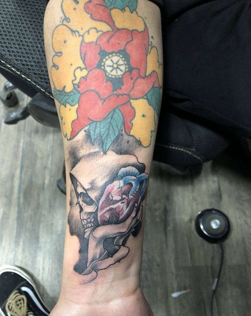 骷髅纹身图片_手臂纹身图案