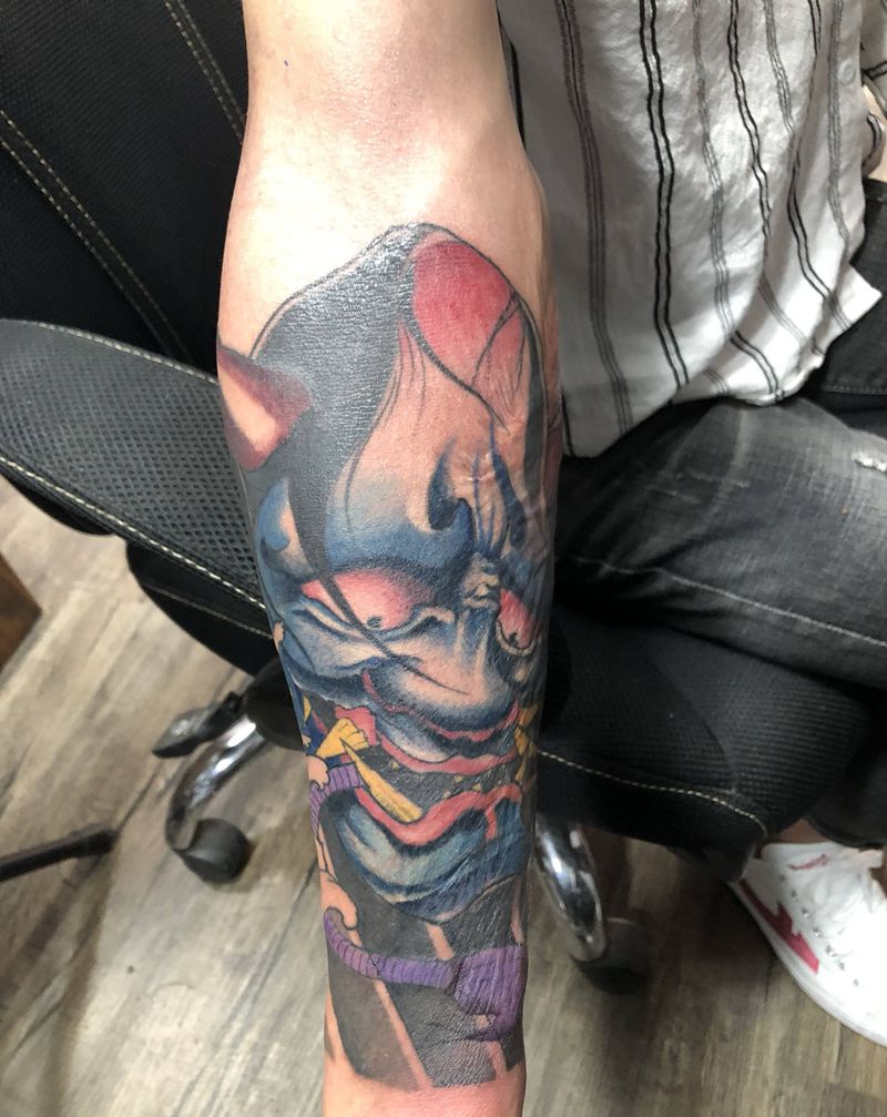 班诺浪花纹身图片_手臂新传统班诺纹身图案