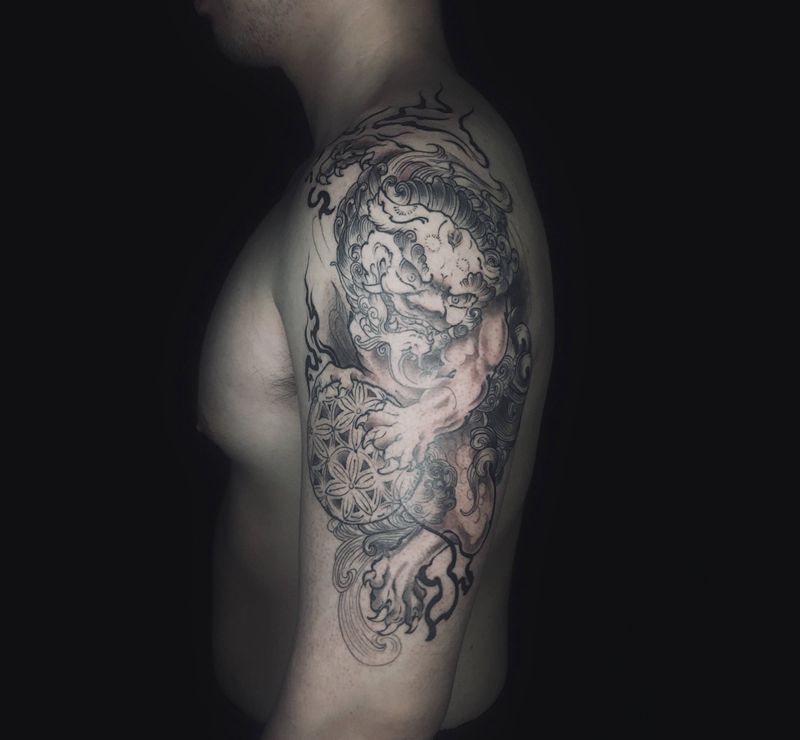 1纹身图片_手臂老传统纹身图案