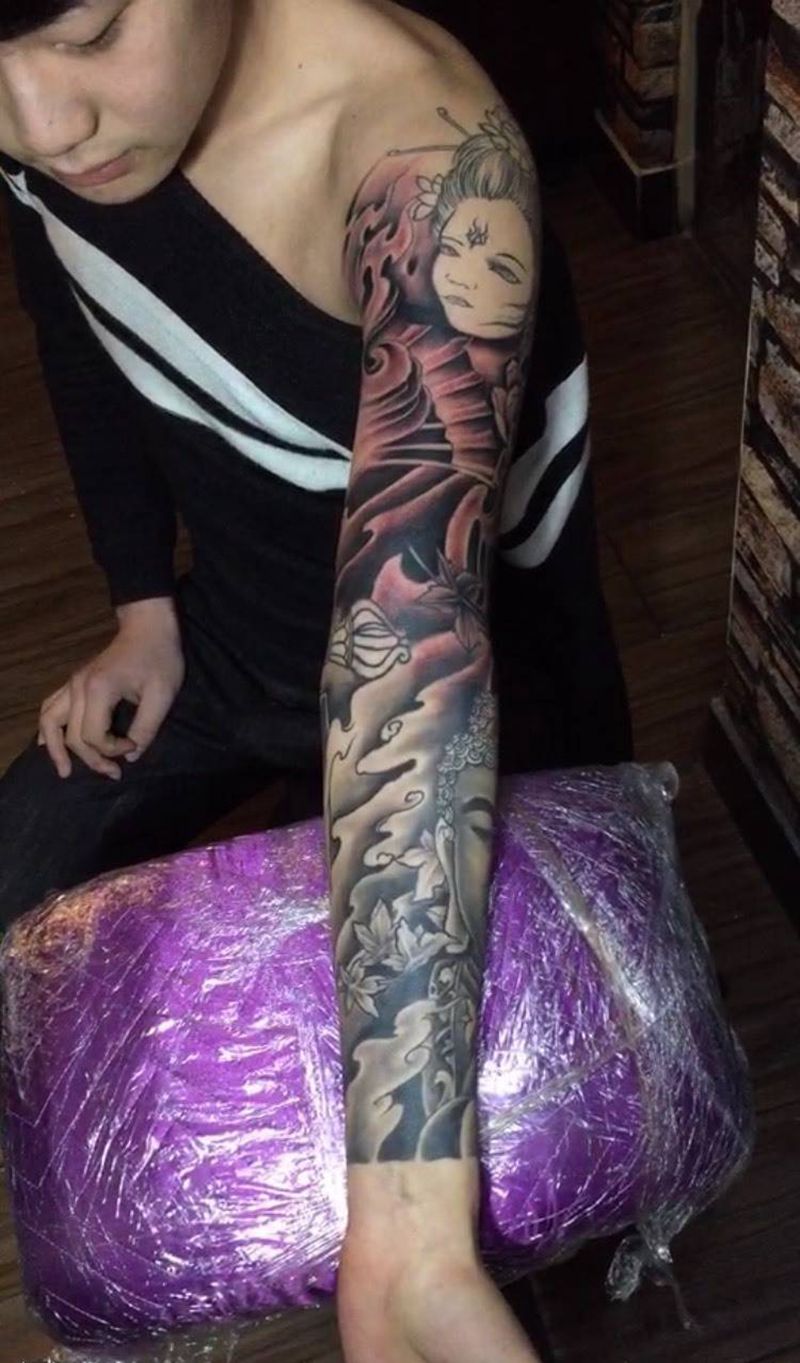 未完成纹身图片