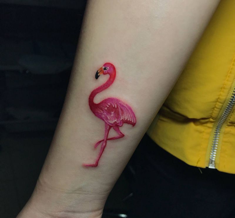 火烈鸟纹身图片