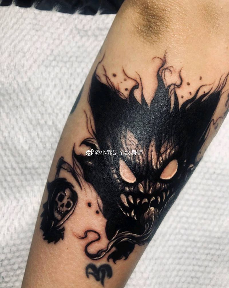 耿鬼纹身图片_手臂纹身图案