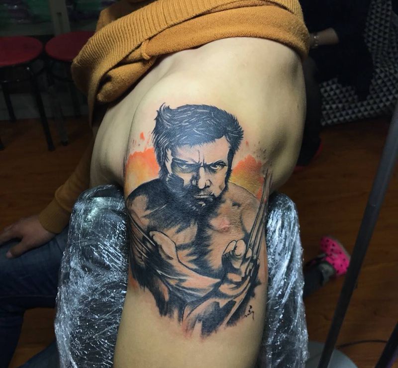 金刚狼纹身图片