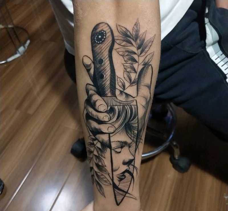 new  school纹身图片_手臂New School纹身图案