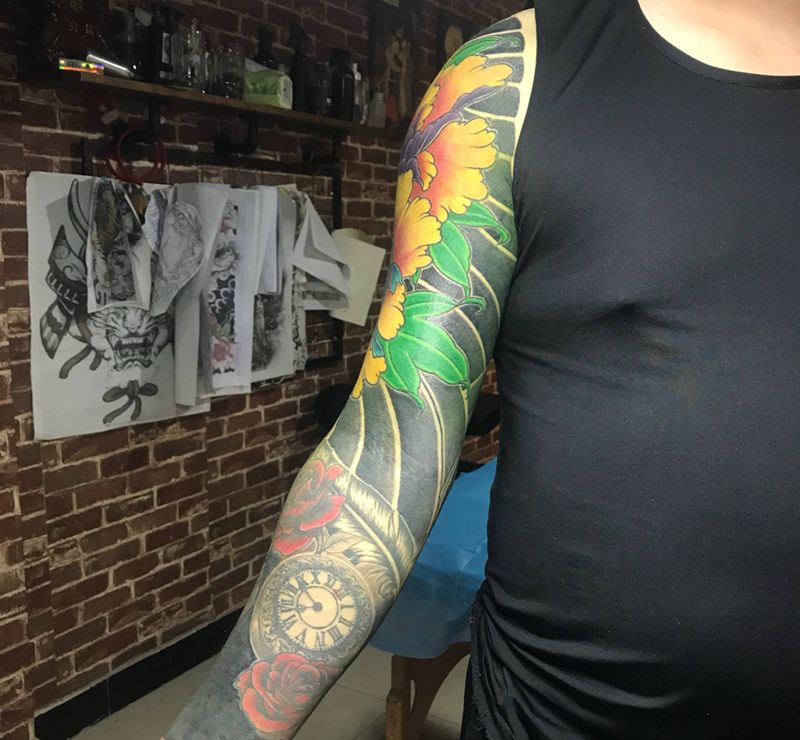 传统牡丹纹身图片