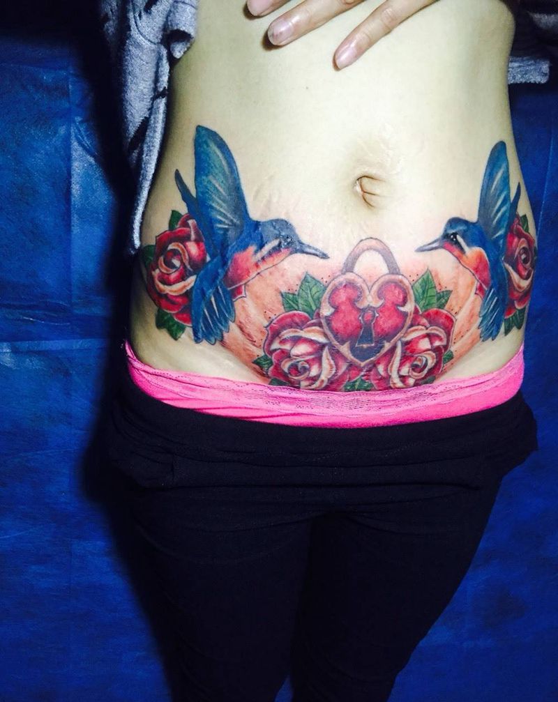 蜂鸟～纹身图片