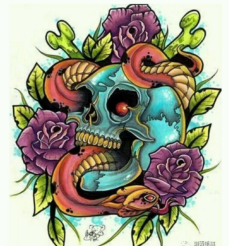 欧美重彩纹身图片