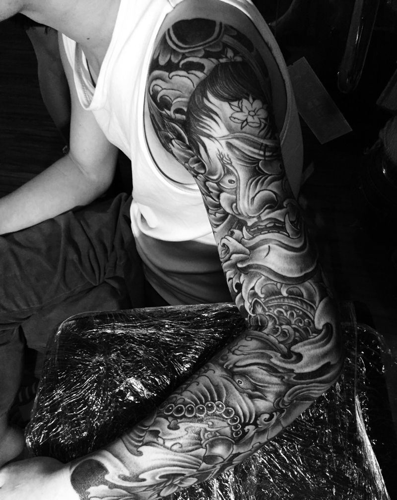 花臂完成纹身图片