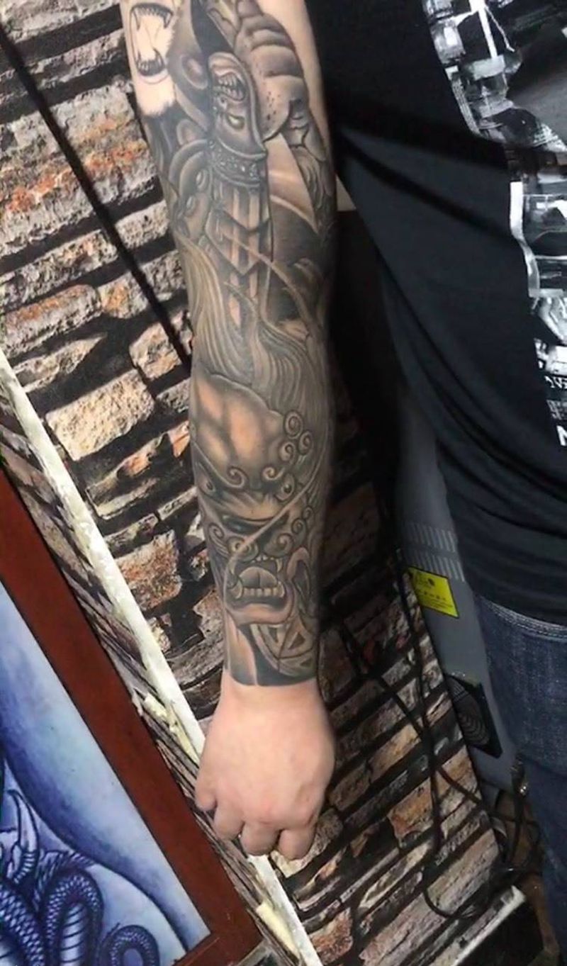 恢复后，未完成纹身图片