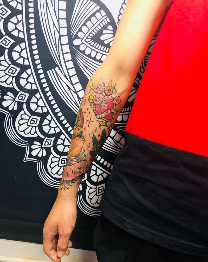 欧美拼接纹身图片