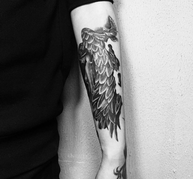 天使纹身图片