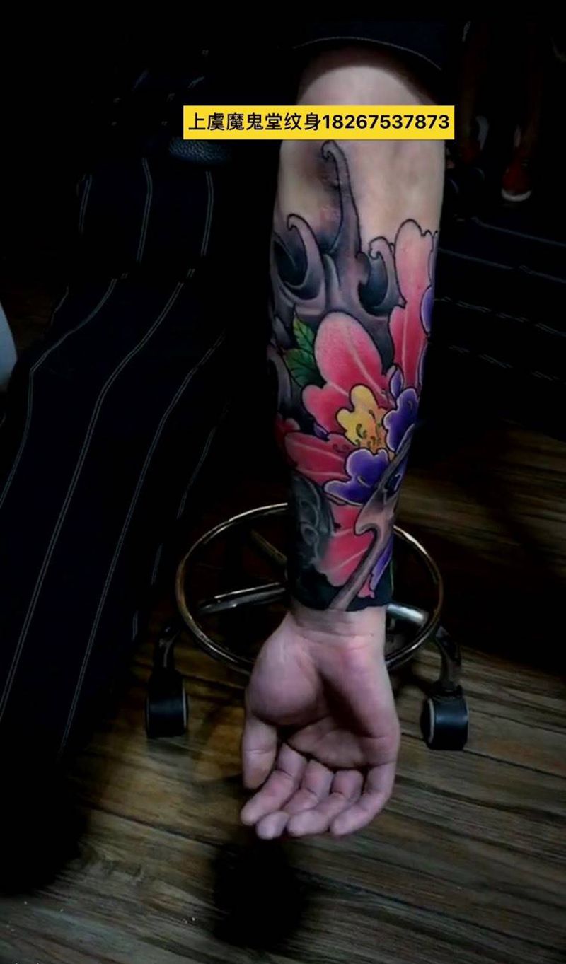牡丹纹身图片
