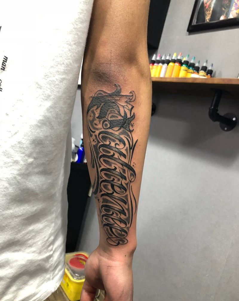 花体纹身图片_花体字纹身图案