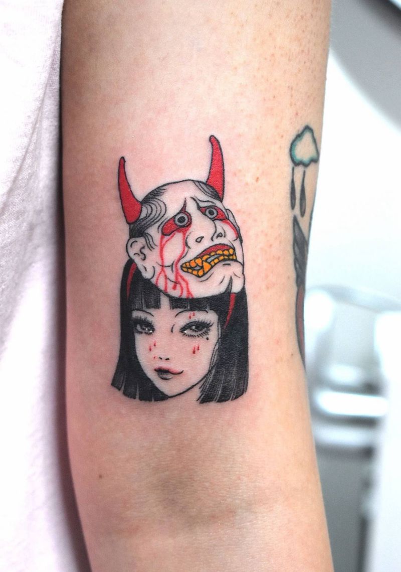 富江纹身图片_手臂老传统小清新纹身图案