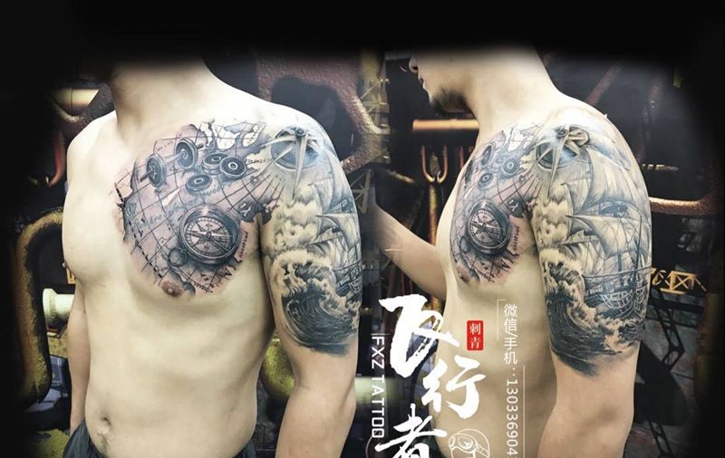 航海纹身图片