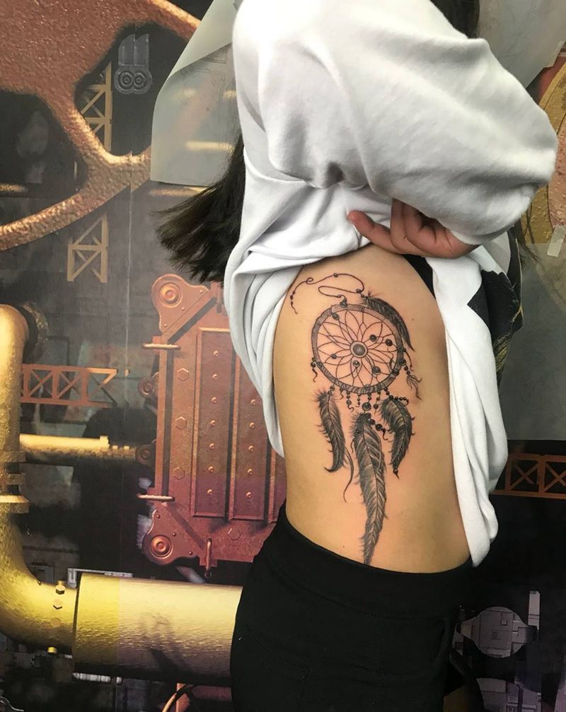 捕梦网纹身图片