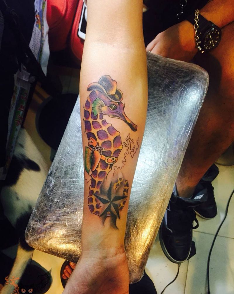 海马～纹身图片