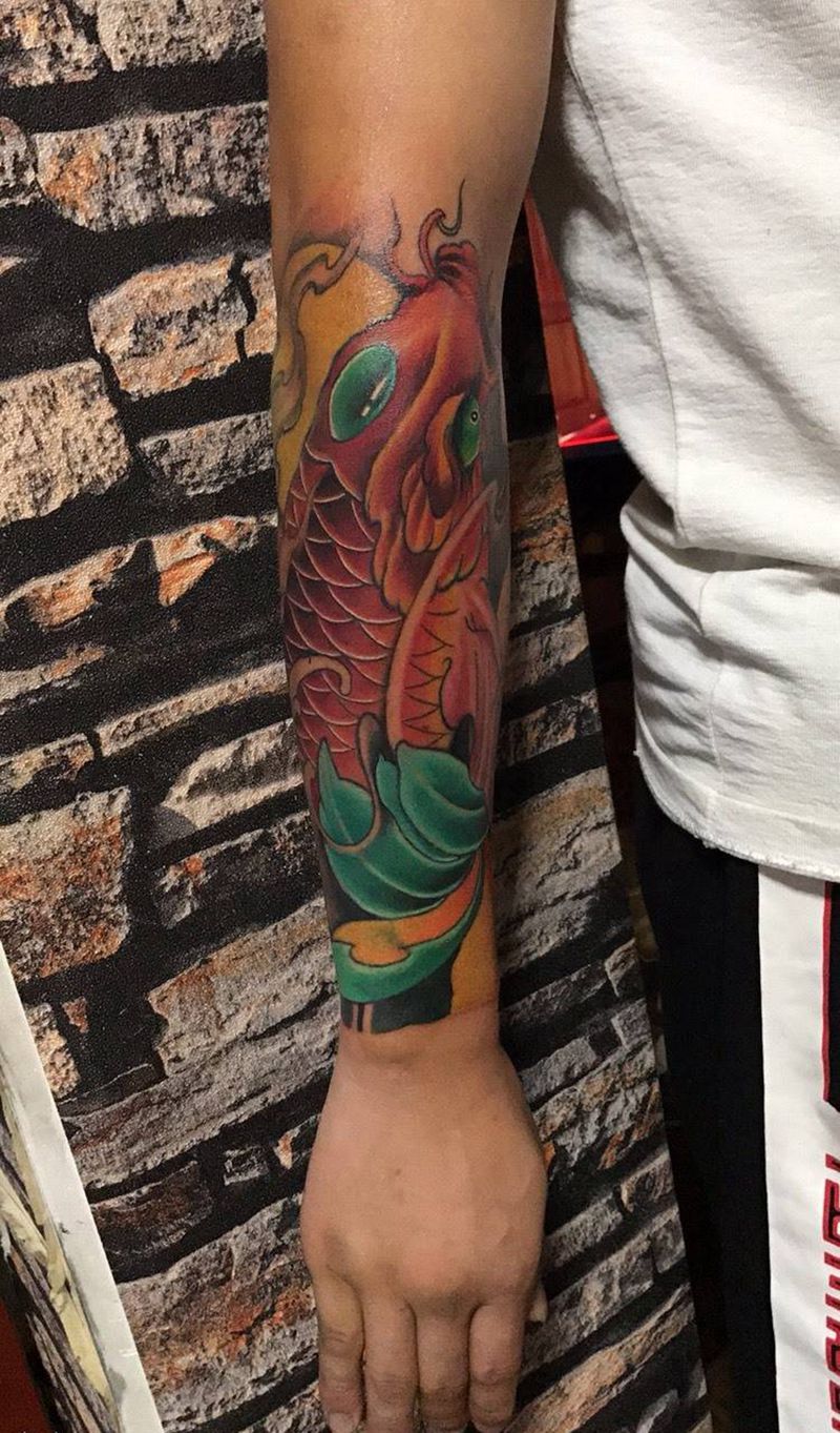 下次鲤鱼纹身图片