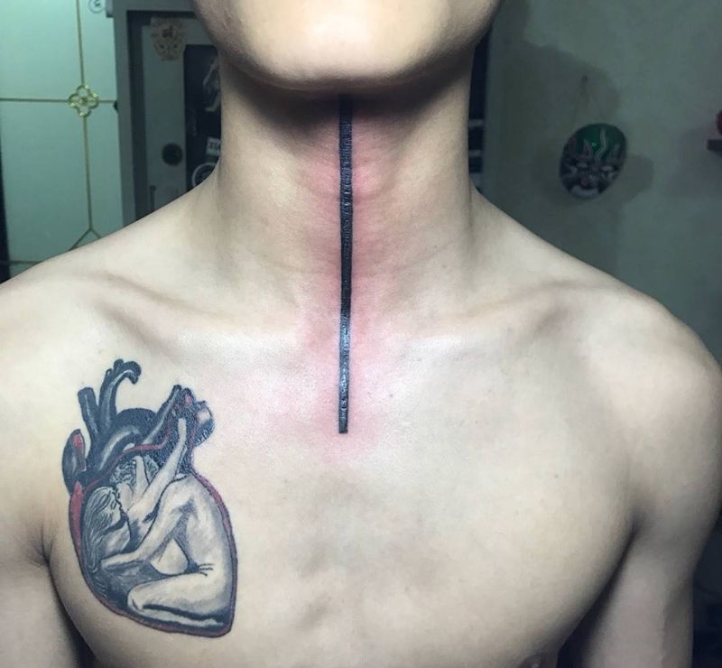 死亡线纹身图片