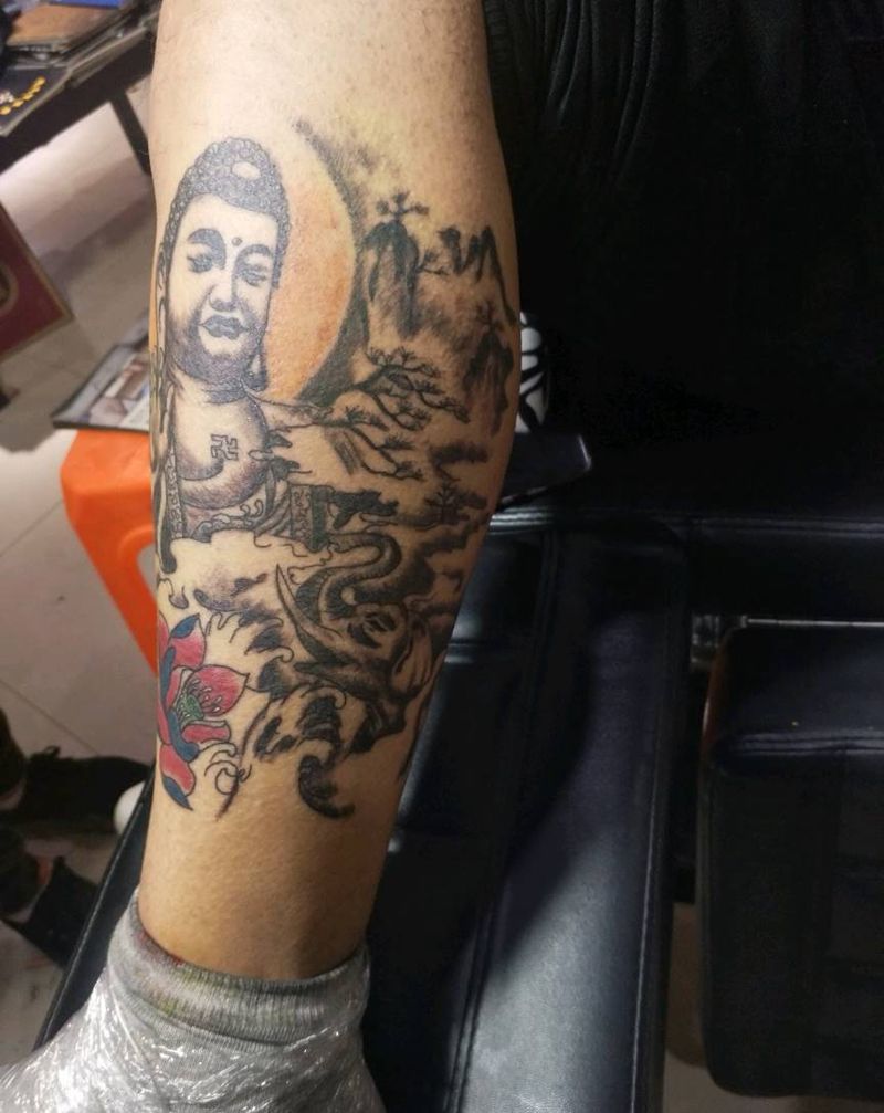 菩萨佛纹身图片