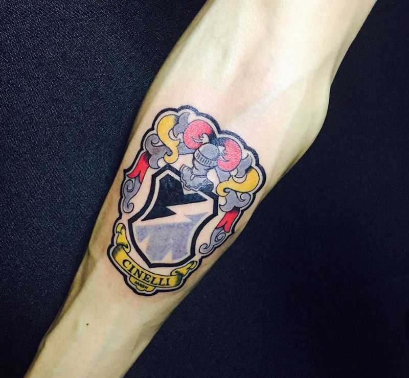 利大利的自行车品牌纹身图片