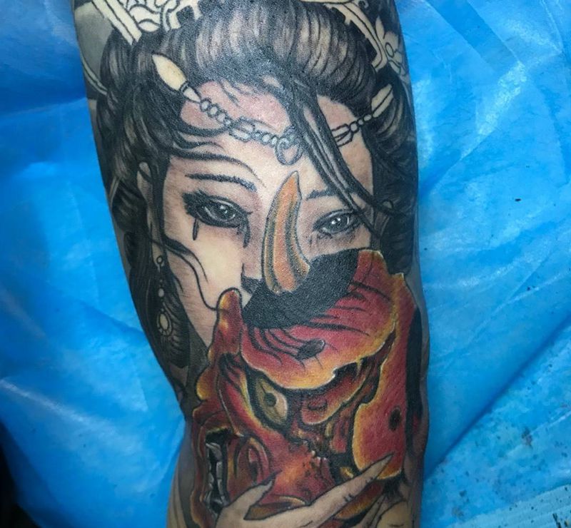 艺妓纹身图片
