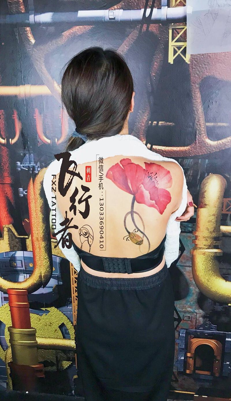 罂粟花纹身图片