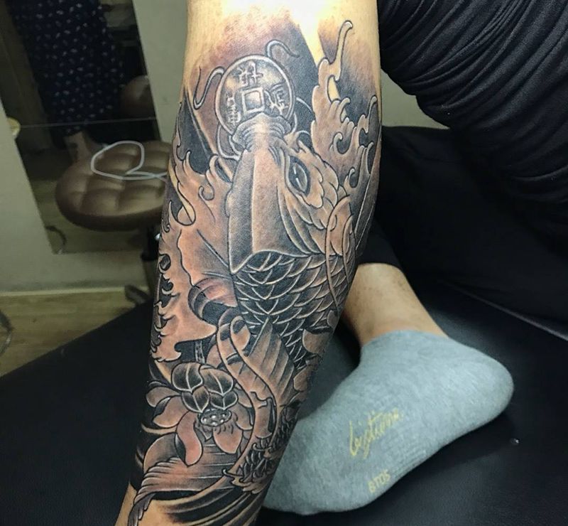 鲤鱼纹身图片