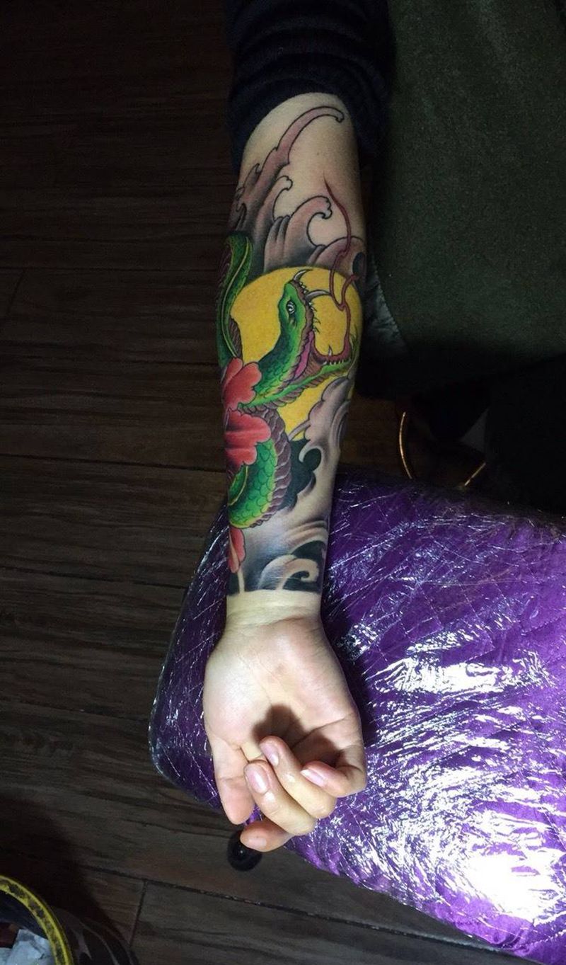 昨天晚上的加班作品纹身图片