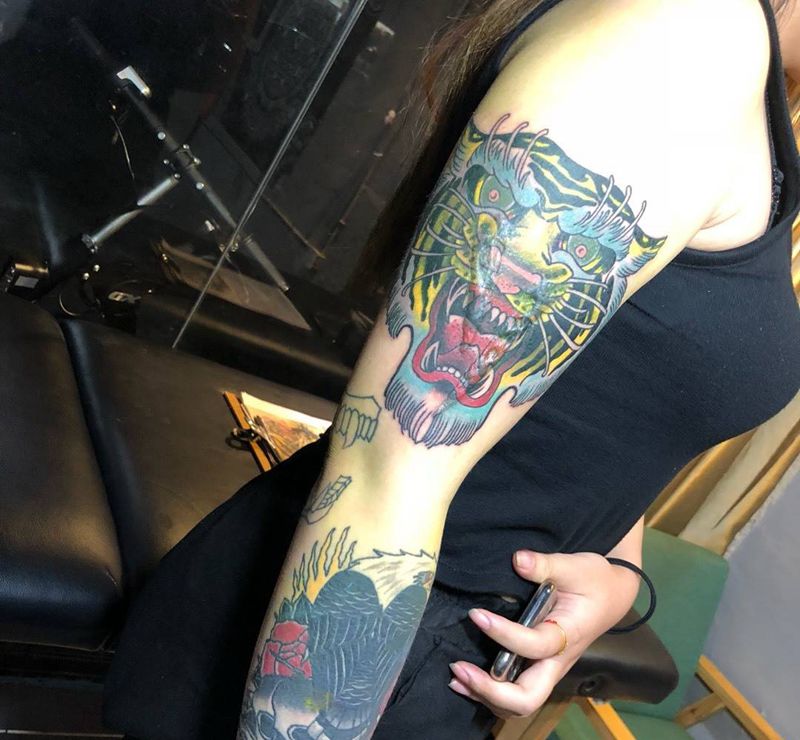 大脑斧未完成纹身图片